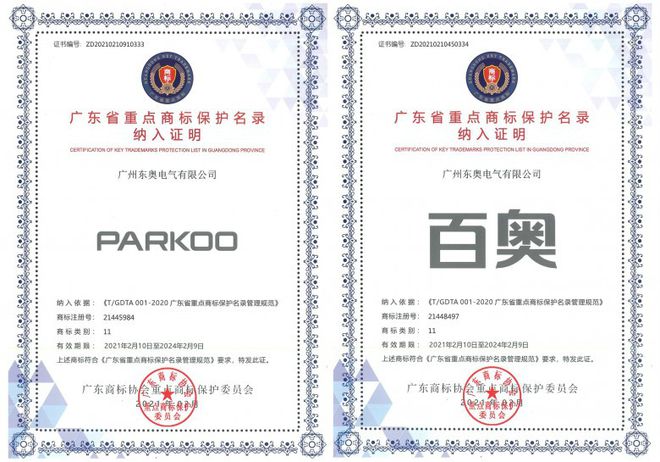 "PARKOO百奧"被納入首批《廣東省重點(diǎn)商標(biāo)保護(hù)名錄》 "PARKOO百奧"被納入首批《廣東省重點(diǎn)商標(biāo)保護(hù)名錄》